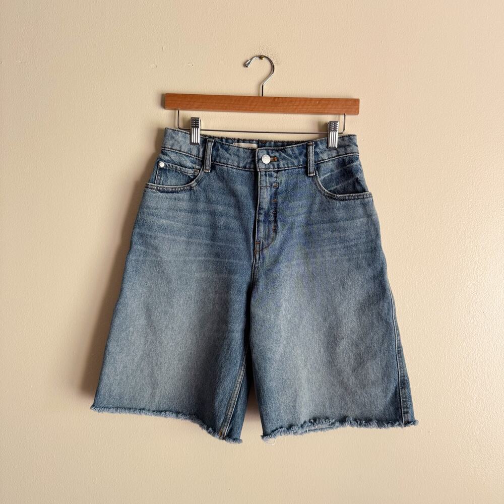 Pilcro Blue Denim Bermuda Jorts Size 26 Dad Core